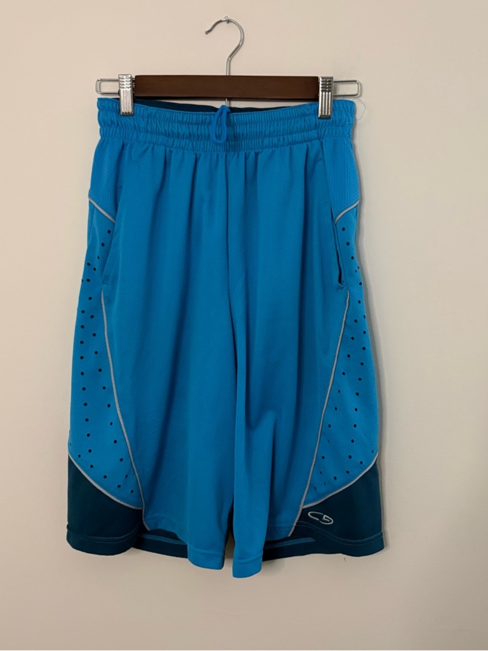 Champion Men’s Small Basketball Shorts Blue Long 10” Inseam Gym